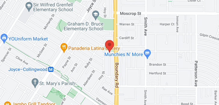 map of 3691 MONMOUTH AVENUE